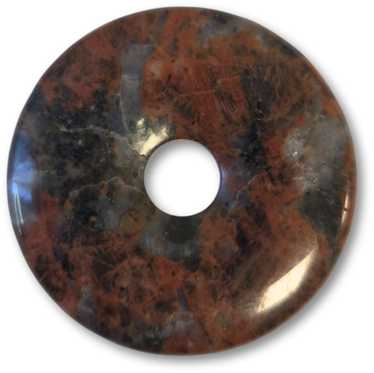 Granit donut, 40 mm, grå med mörka fläckar