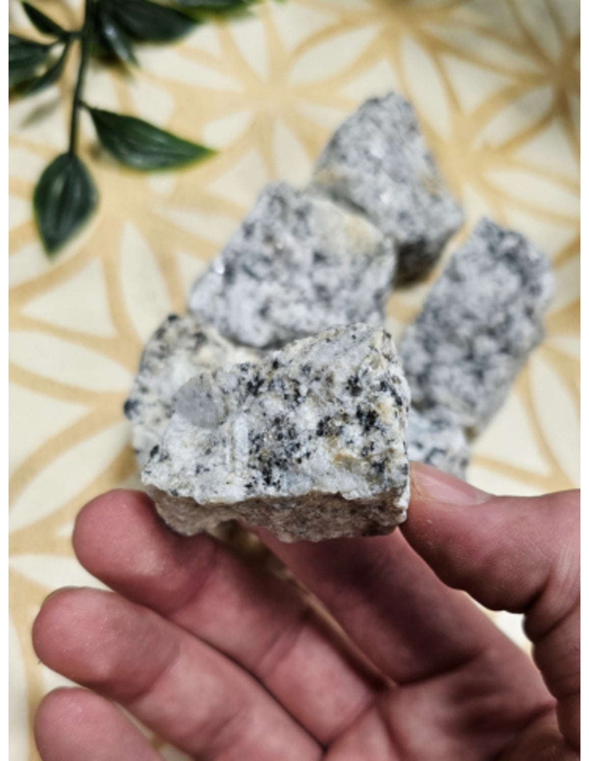 Granit råa bitar från Indien, 250 g, 3 till 5 cm
