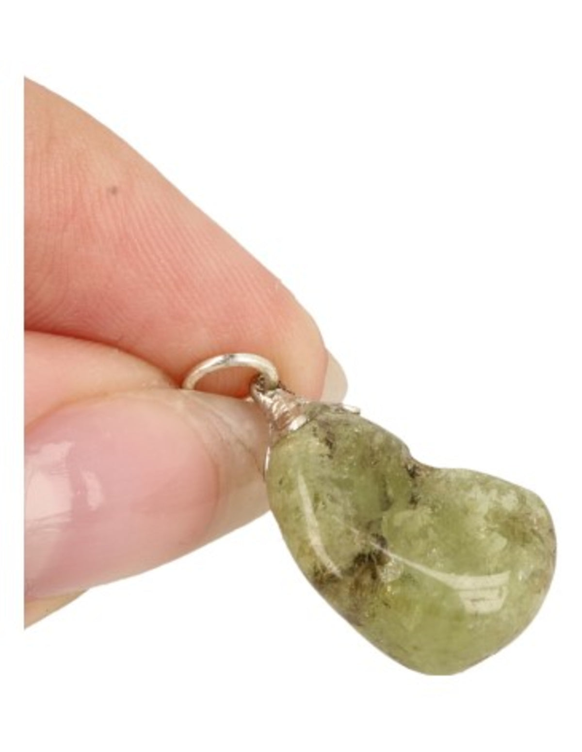 Grossular hänge, fasettslipad, grön till gul