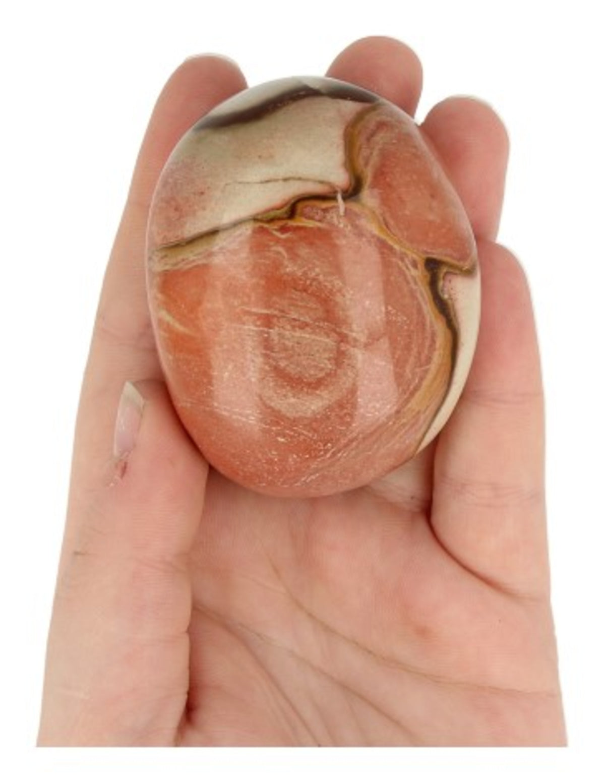 Polykrom jaspis handsten, 4 till 7 cm