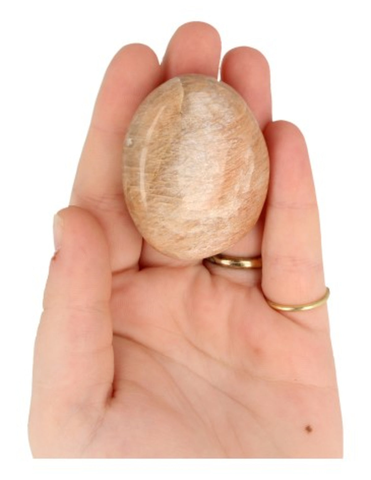 Månsten handsten, orange, 5 cm