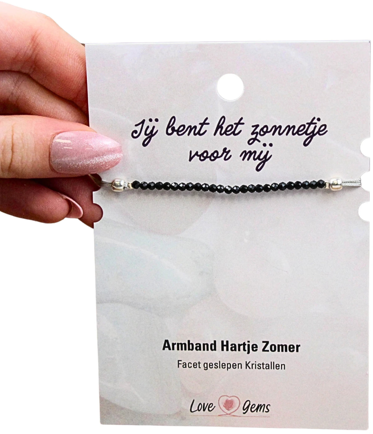 Svart turmalin armband, facettslipade pärlor