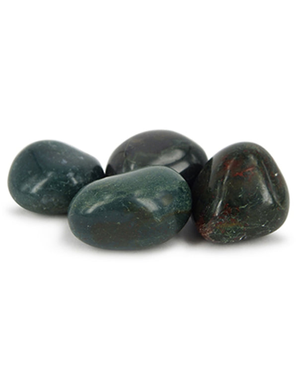 Heliotrop trumlade stenar, gröna, Indien, 50 g
