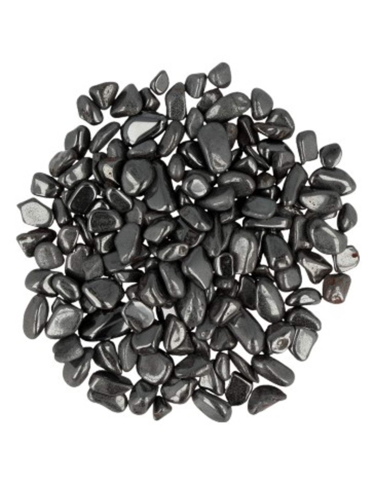 Hematit trumlade stenar, 500 g, 5 till 10 mm