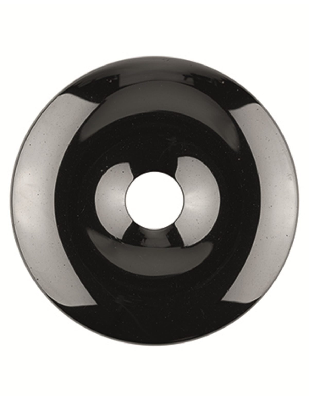 Hematit donut, metallglans, 50 mm