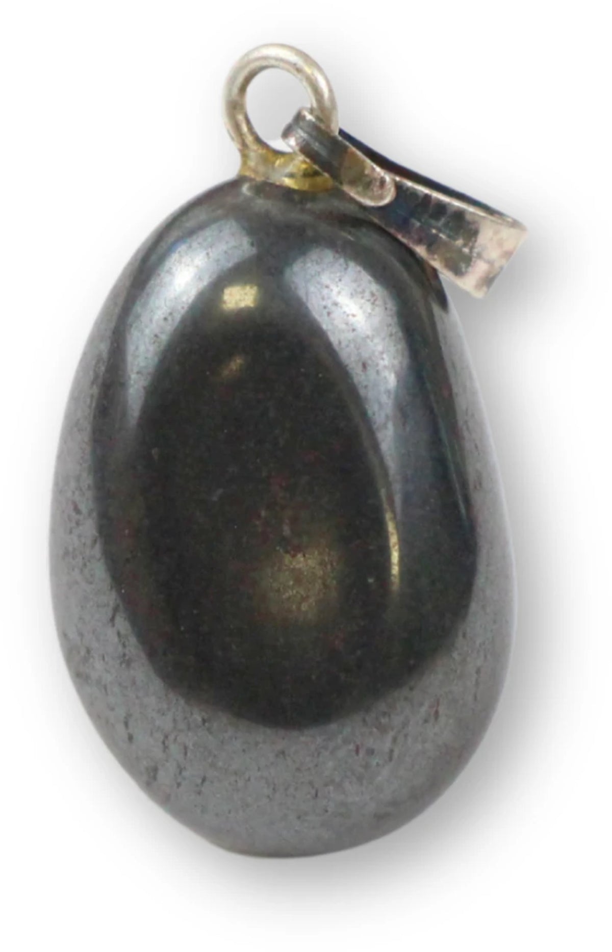 Hematit hänge, borrad kub, 1,6 cm
