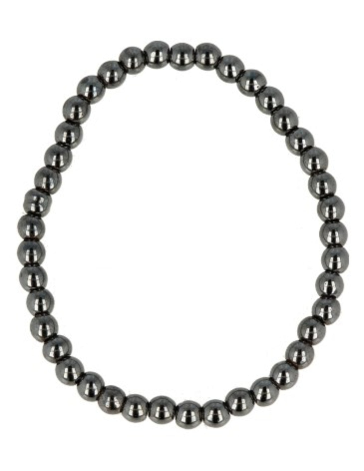 Hematit barnarmband med kulor, 4 mm, 15 cm