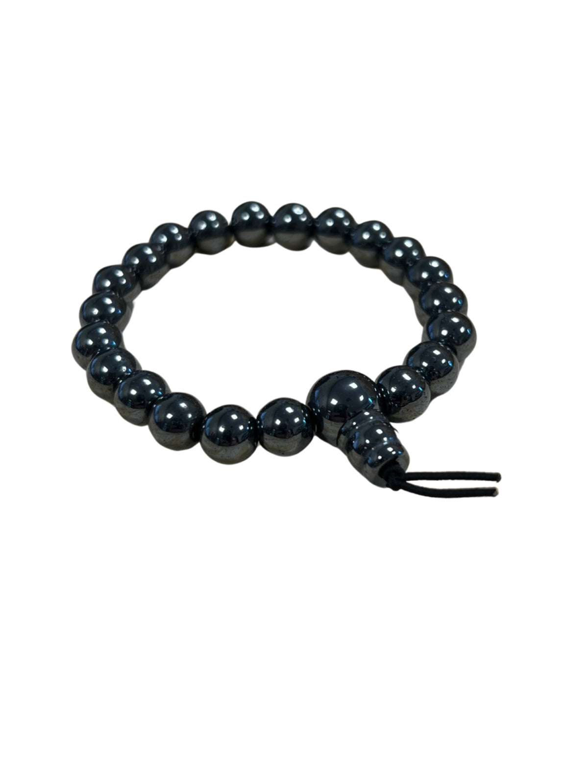 Hematit powerbead armband, 8 mm, 18 cm