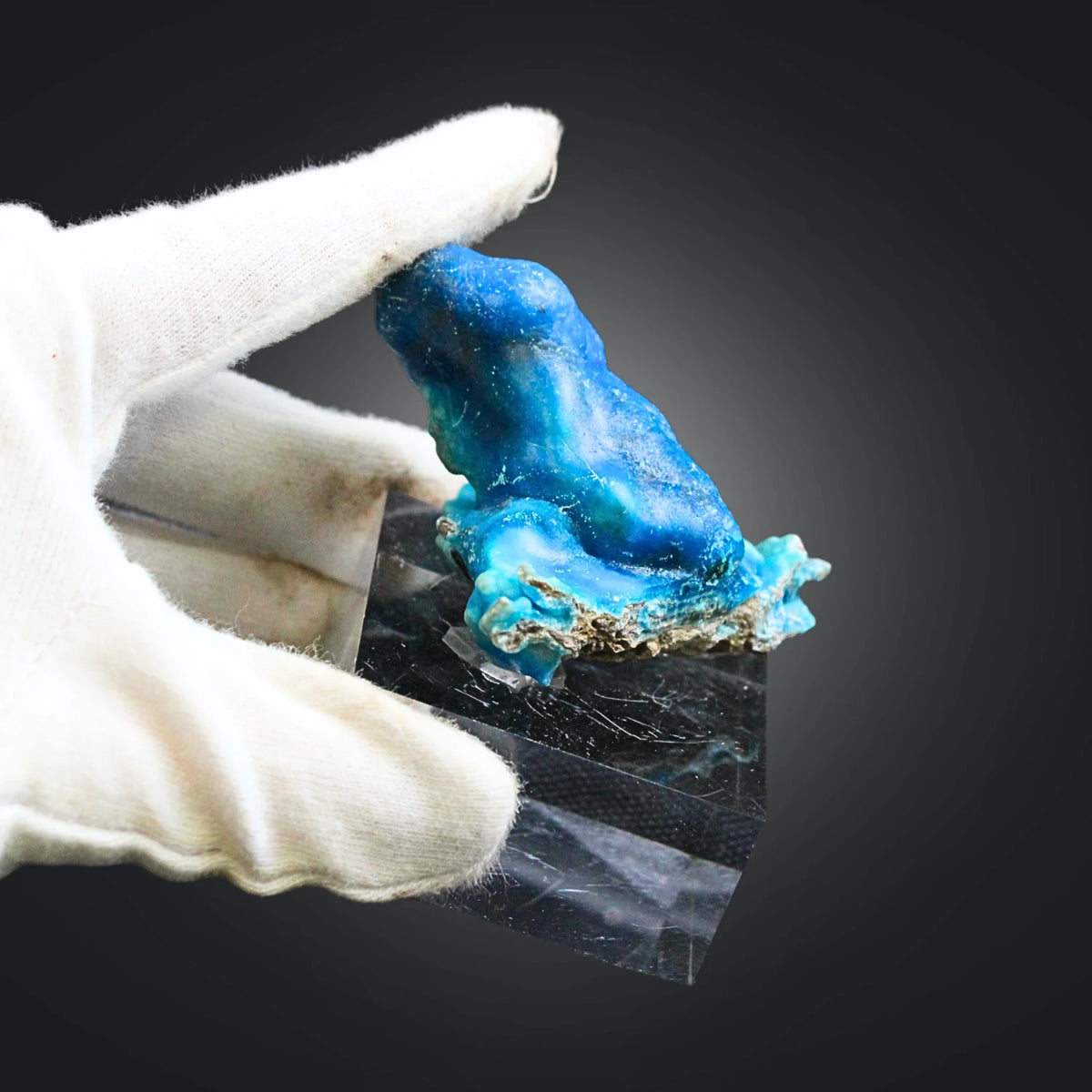 Hemimorfit rå, blågrön, AA-kvalitet, 7 cm, nr 35 (60 g)