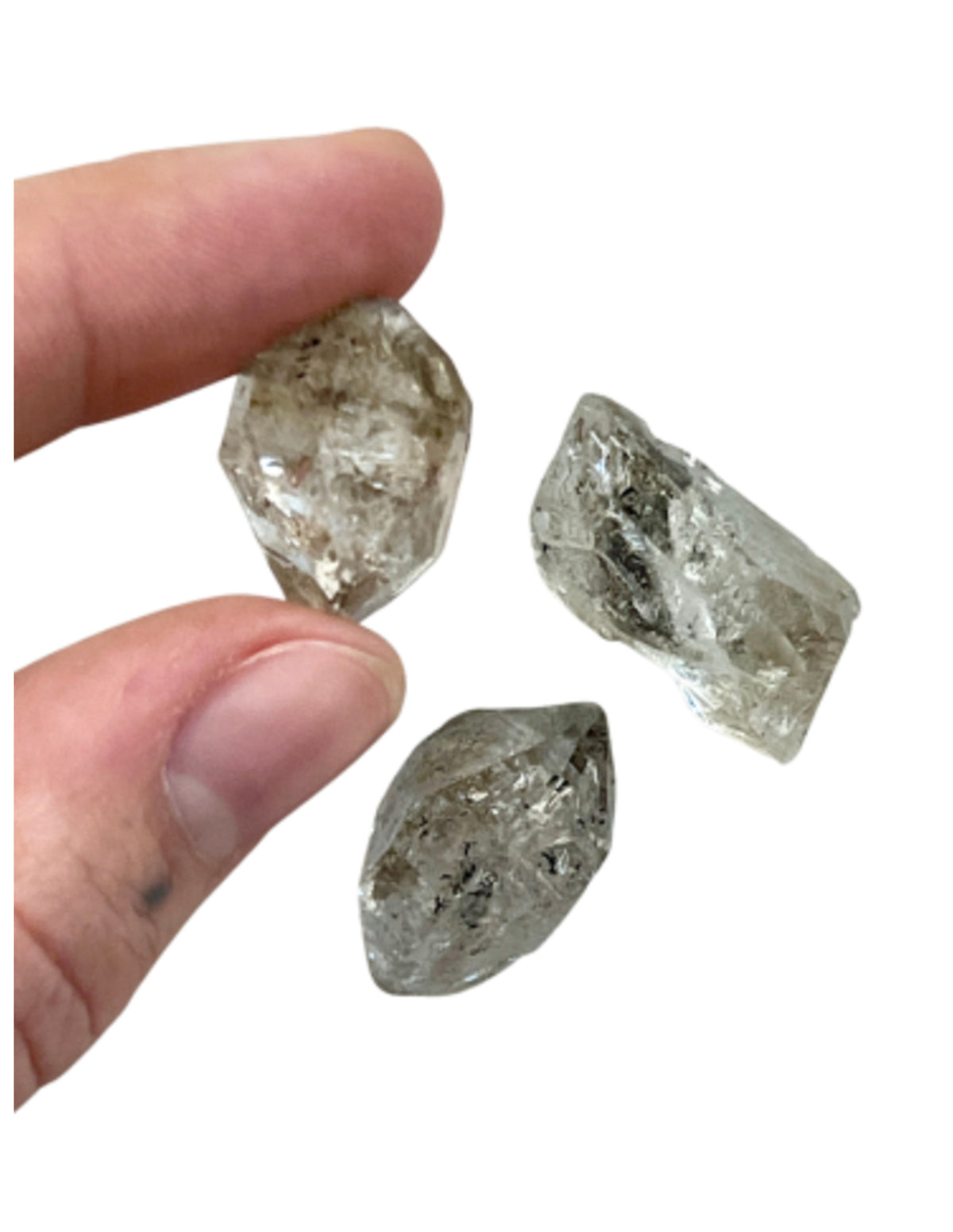 Herkimer diamant, rå kristall, 2 till 3 cm, från Afghanistan