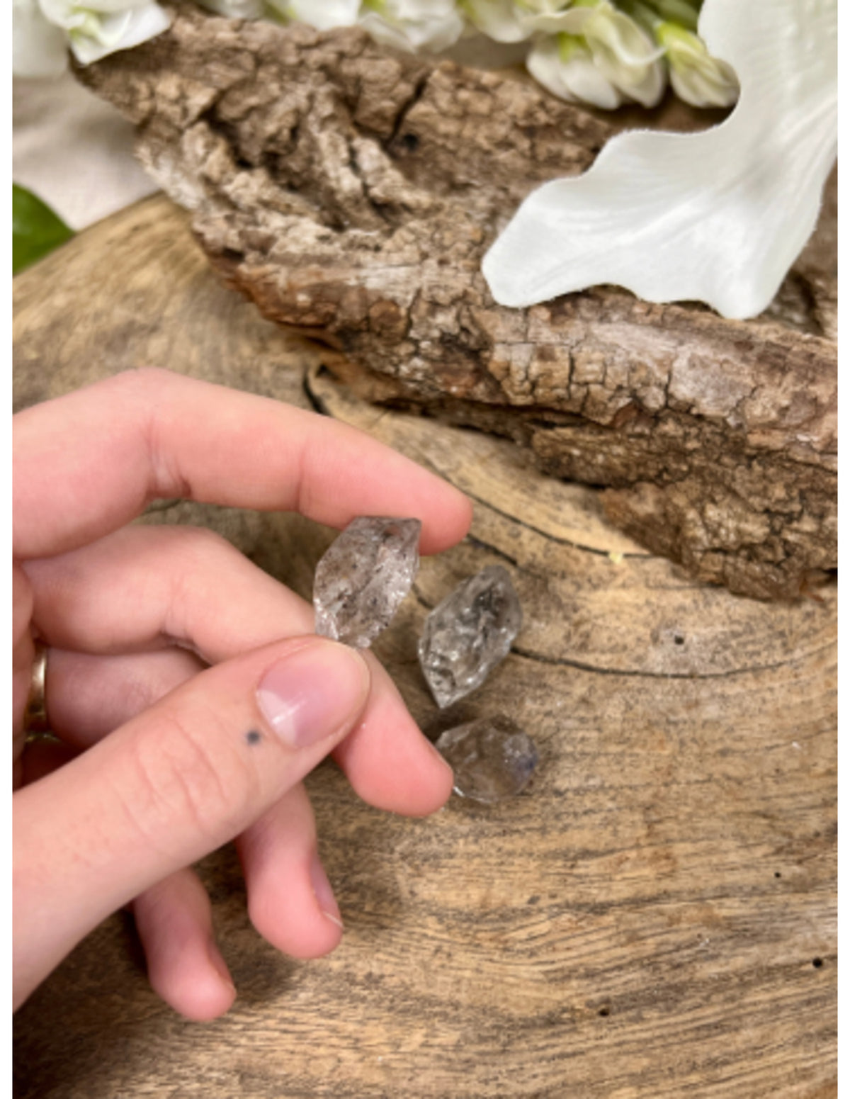 Herkimer diamant, rå kristall, 2 till 3 cm, från Afghanistan