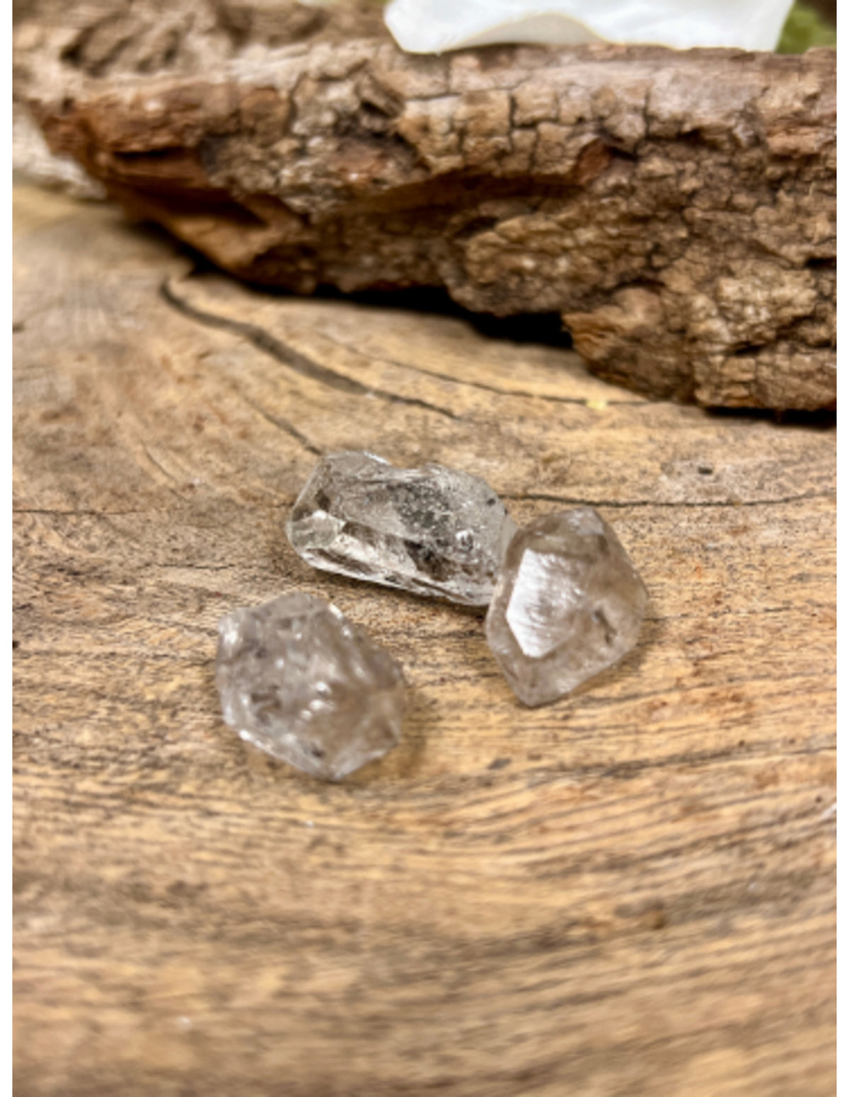 Herkimer diamant, rå kristall, 2 till 3 cm, från Afghanistan