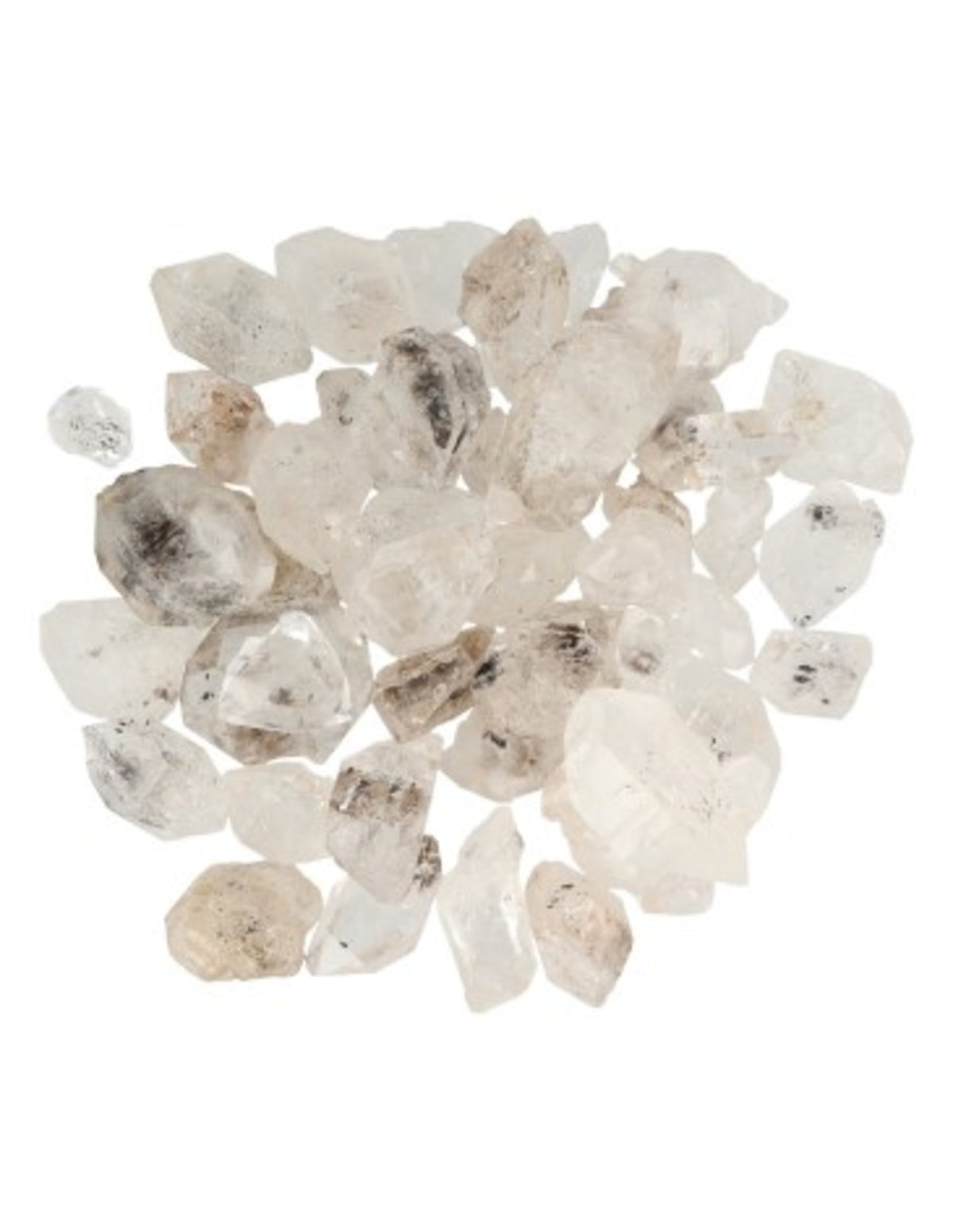 Herkimer diamant, råa kristaller, 1 till 10 mm, 100 g