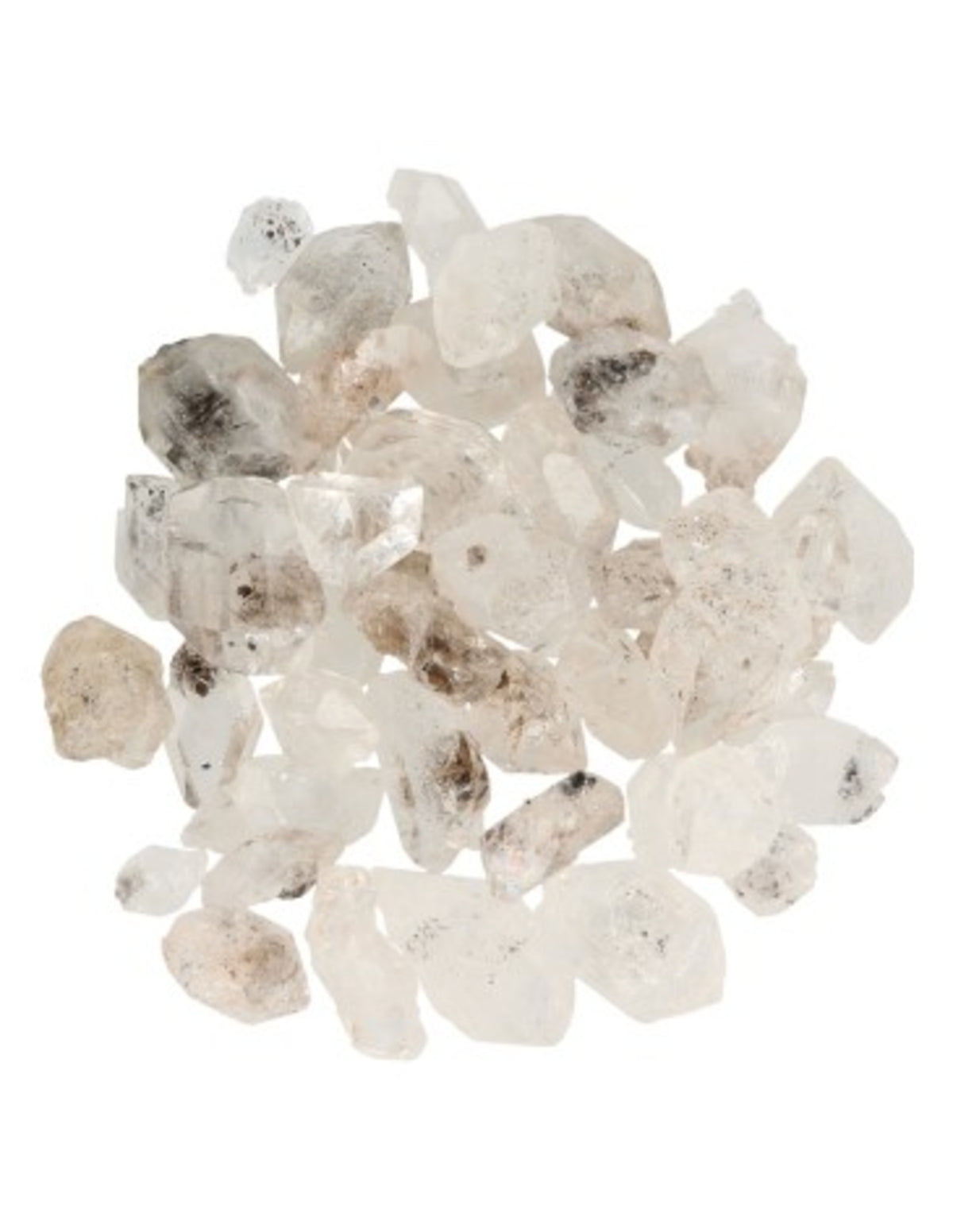 Herkimer diamant, råa kristaller, 25 g, 1 till 10 mm