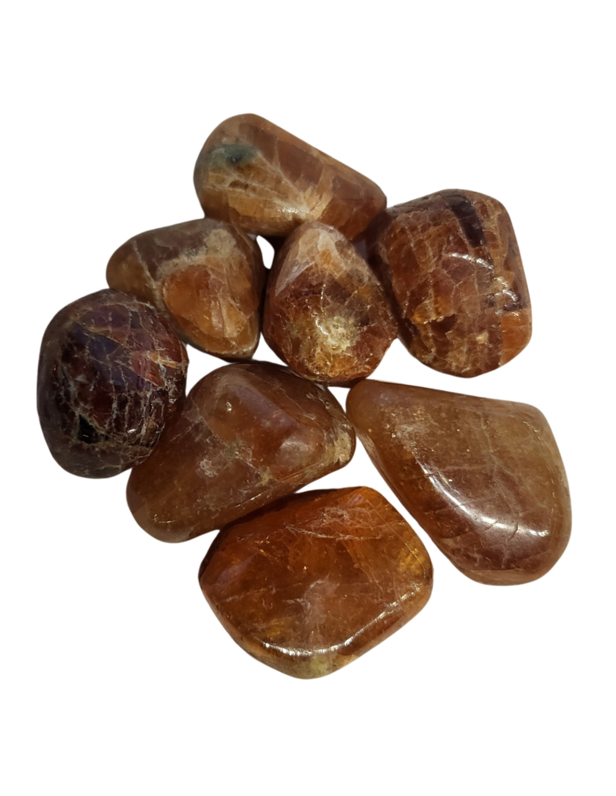 Hessonit trumlade stenar, 100 g, 2 till 4 cm