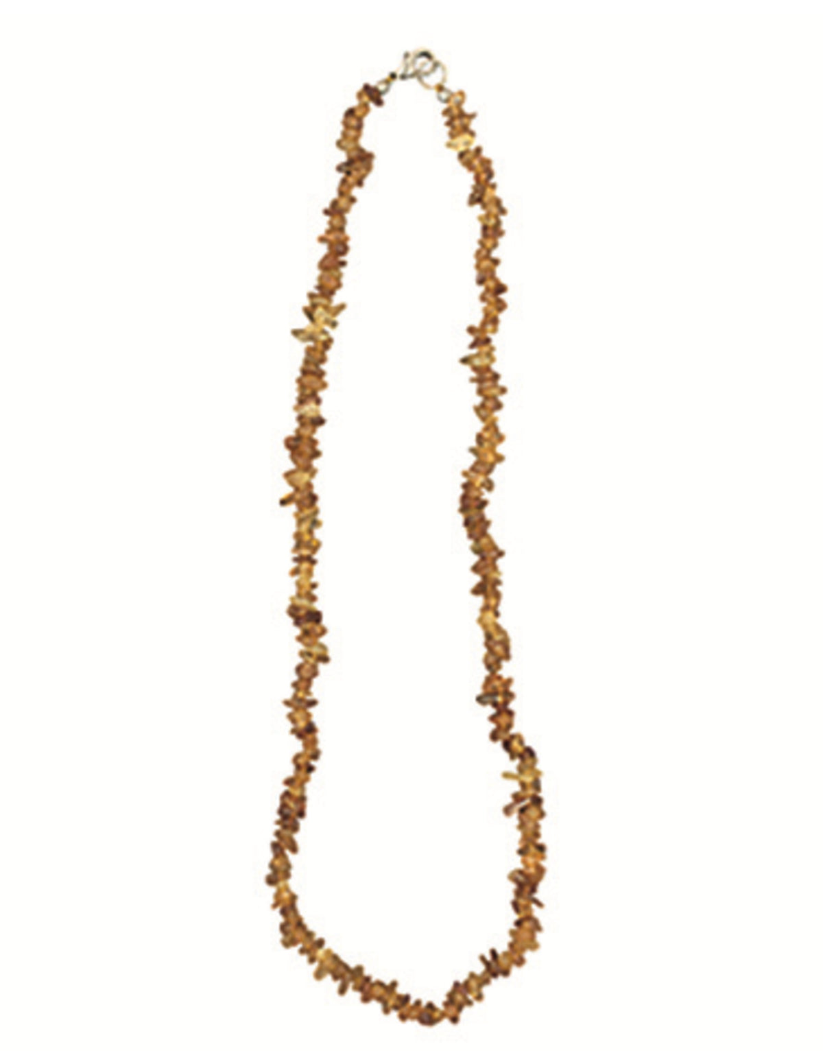Hessonit halsband med splitstenar, orangebrunt