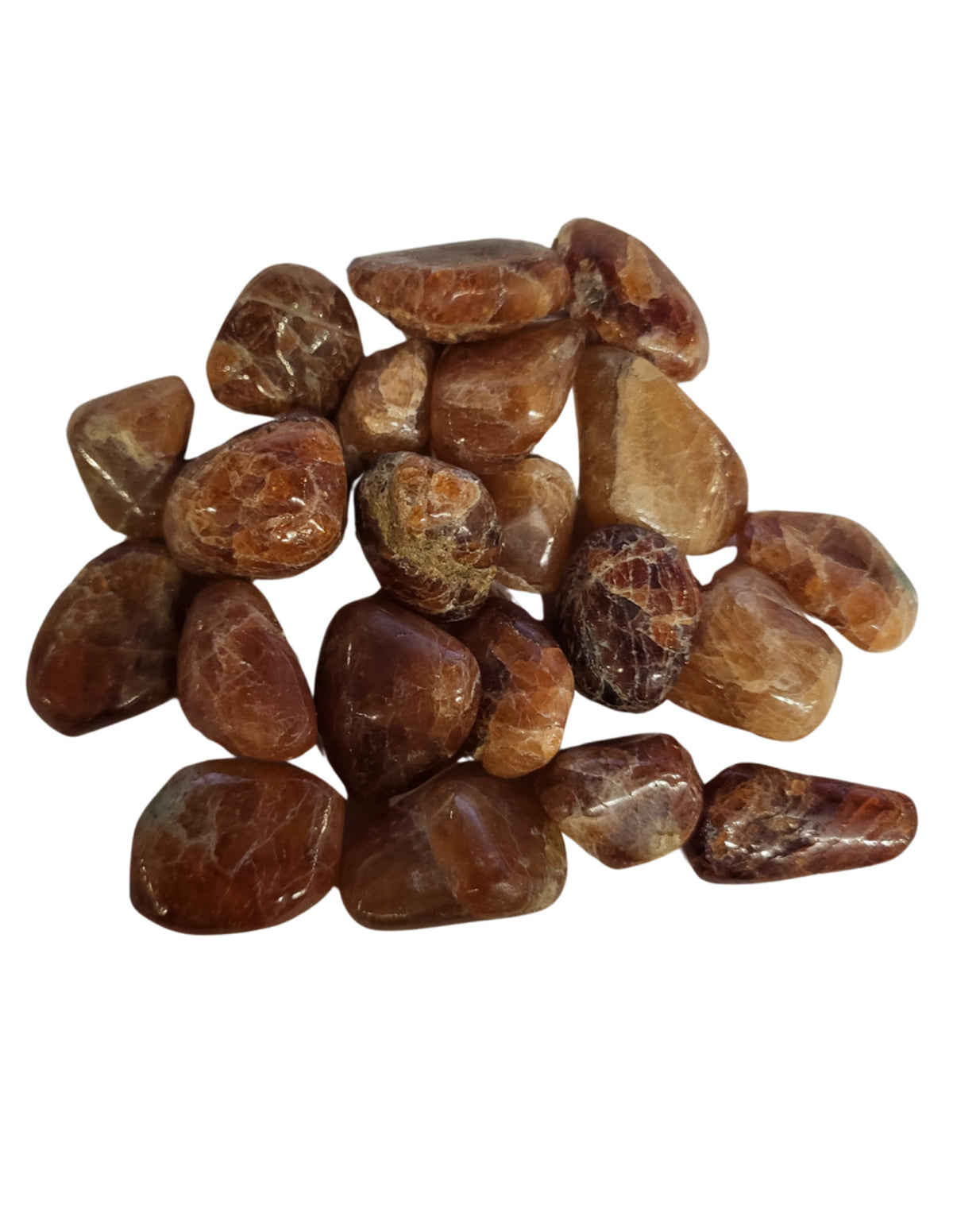 Hessonit trumlade stenar, Afghanistan, 250 g