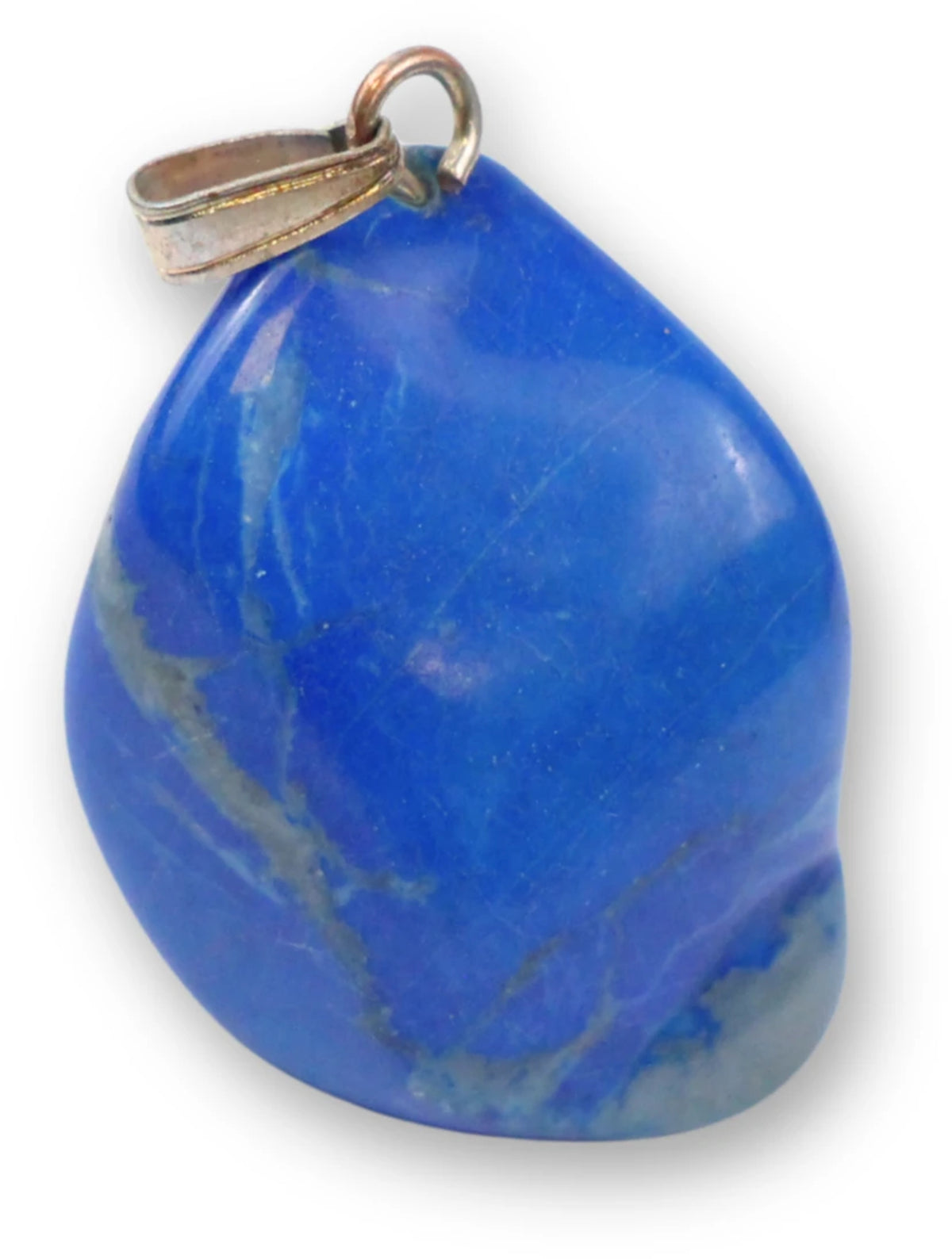 Howlit hänge, blå borrad sten, 1,8 cm