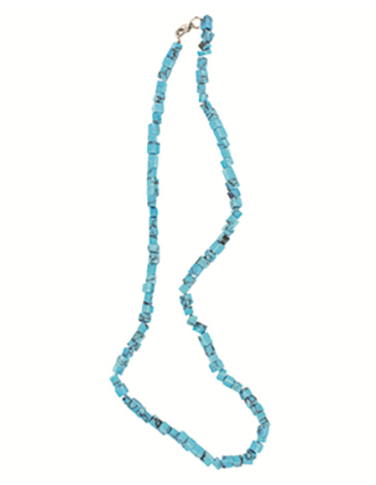 Howlit halsband med splitstenar, blå färgad, 5 till 10 mm