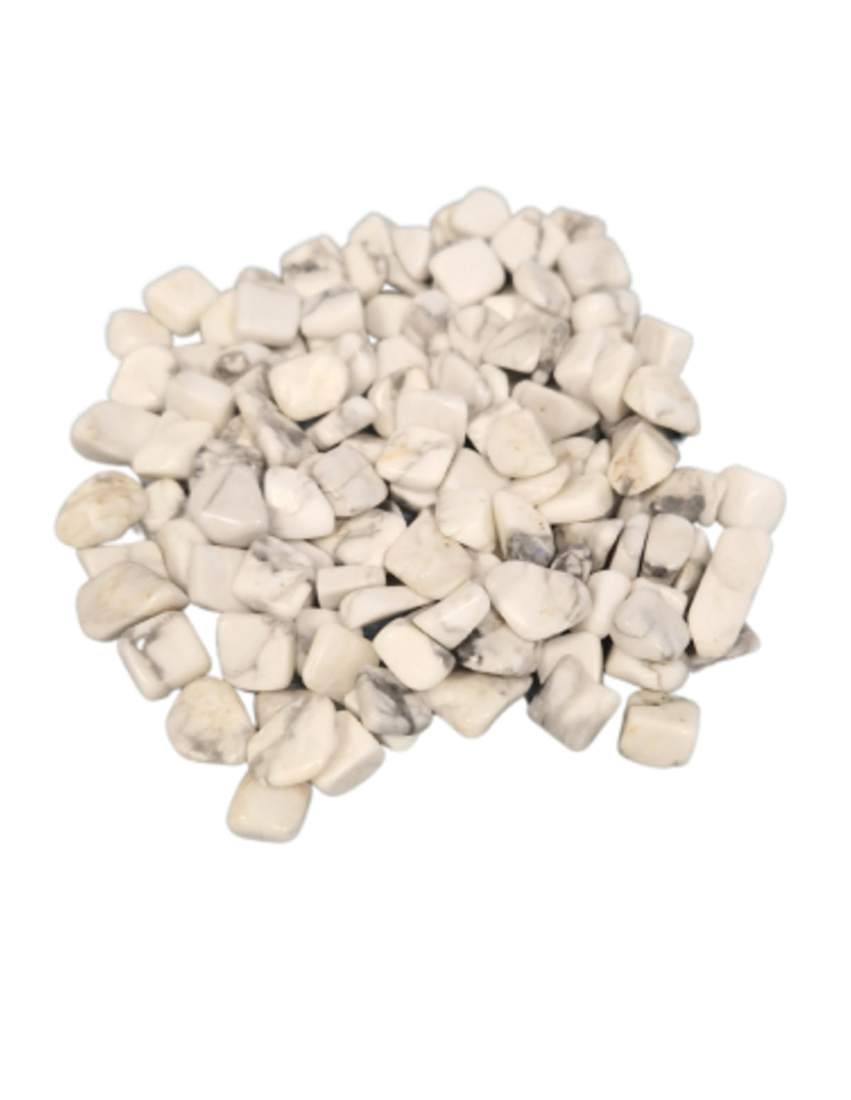 Howlit trumlade stenar, vit, 100 g, 10 till 20 mm