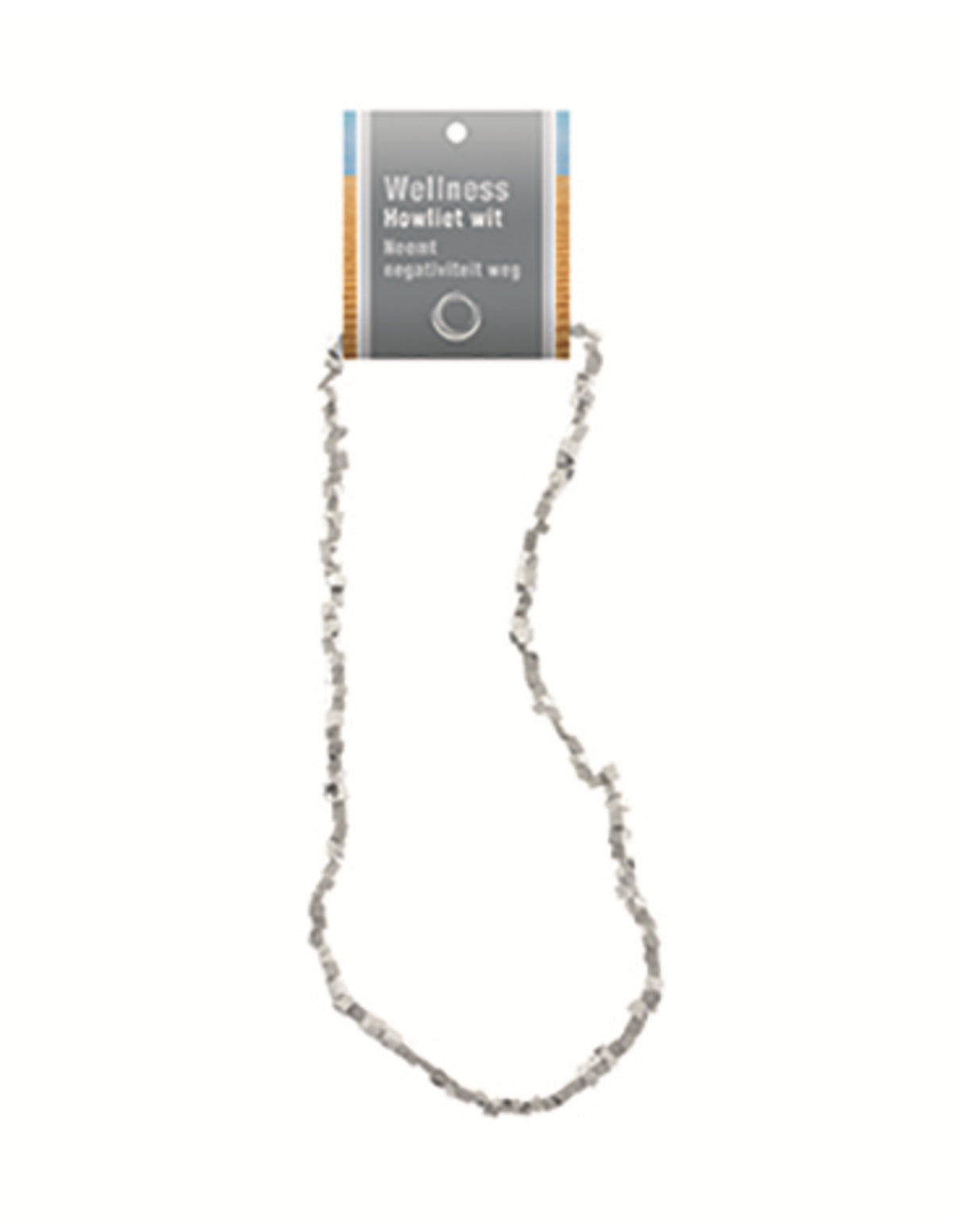 Howlit halsband med splitstenar, vit, 5 till 10 mm, På kort