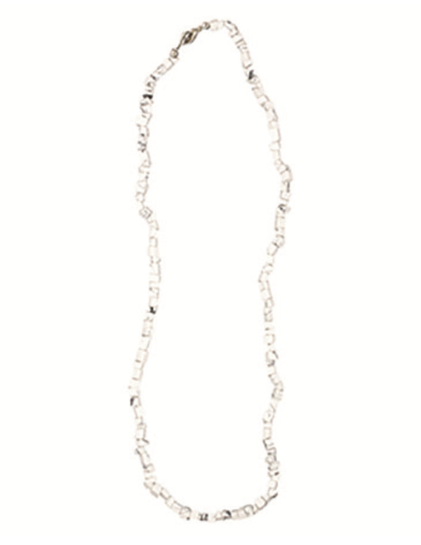 Howlit halsband med splitstenar, vit, 5 till 10 mm