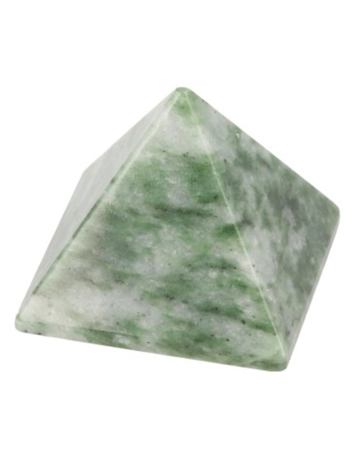 Serpentin pyramid, grön, ofta såld som jade, 35 mm