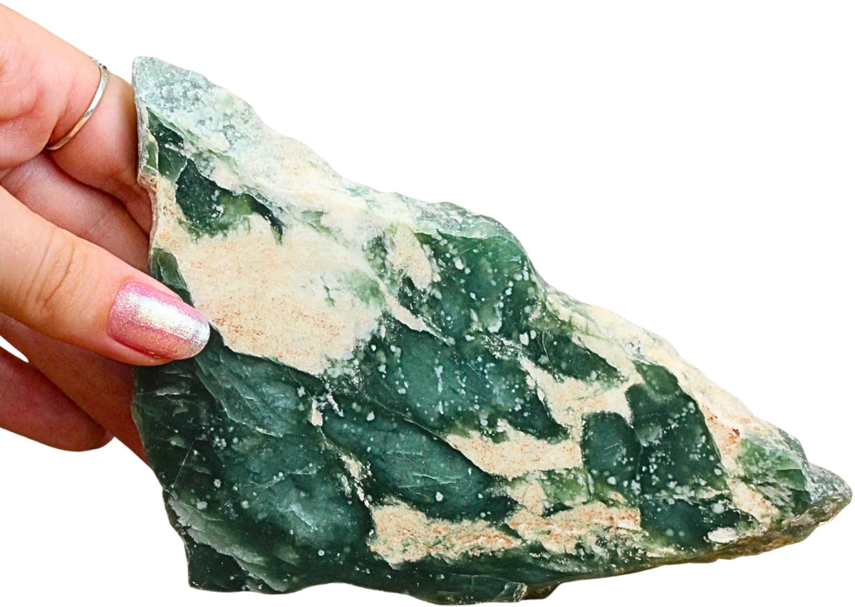 Serpentin skiva, polerad, 14 x 10 cm, nr 12