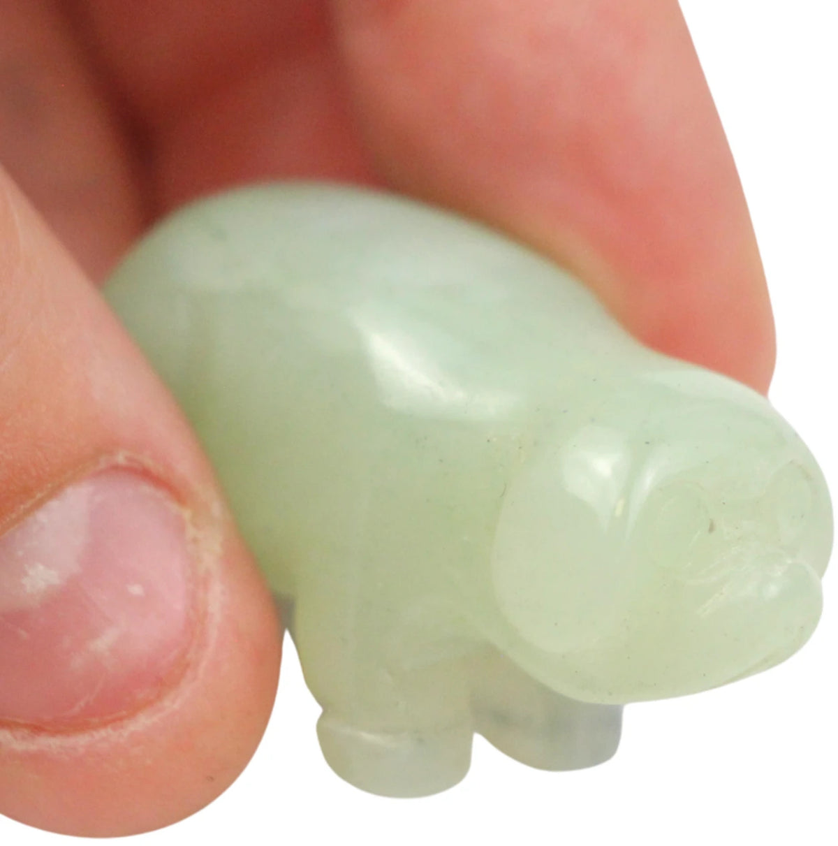 Jade gris, snidad, ca 4 cm