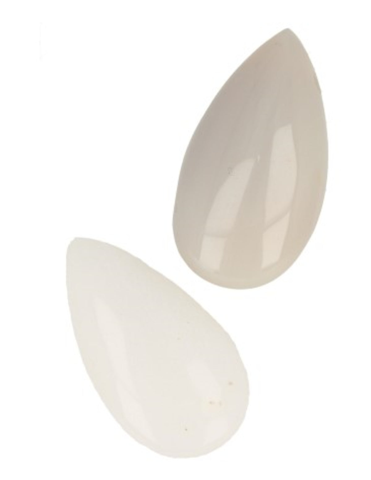 Jade hänge, vit droppe, 4 cm