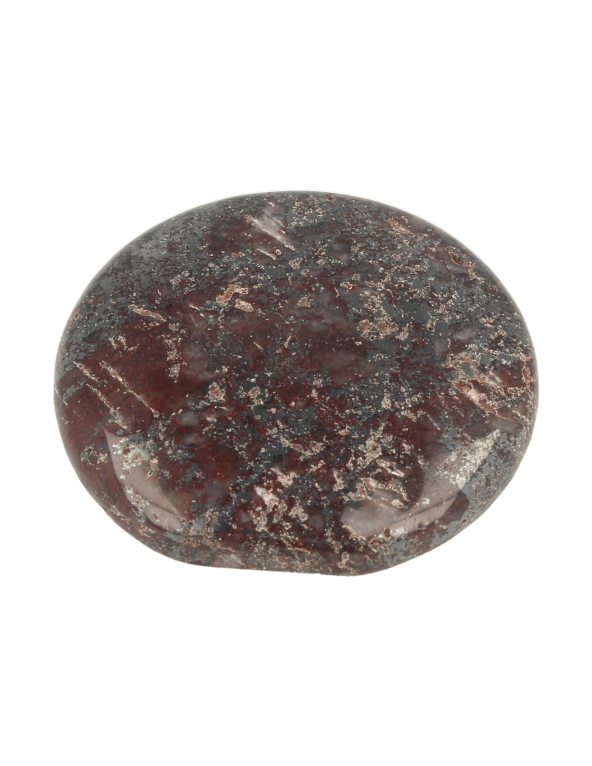 Brecciajaspis ficksten, röd, 3 till 5 cm