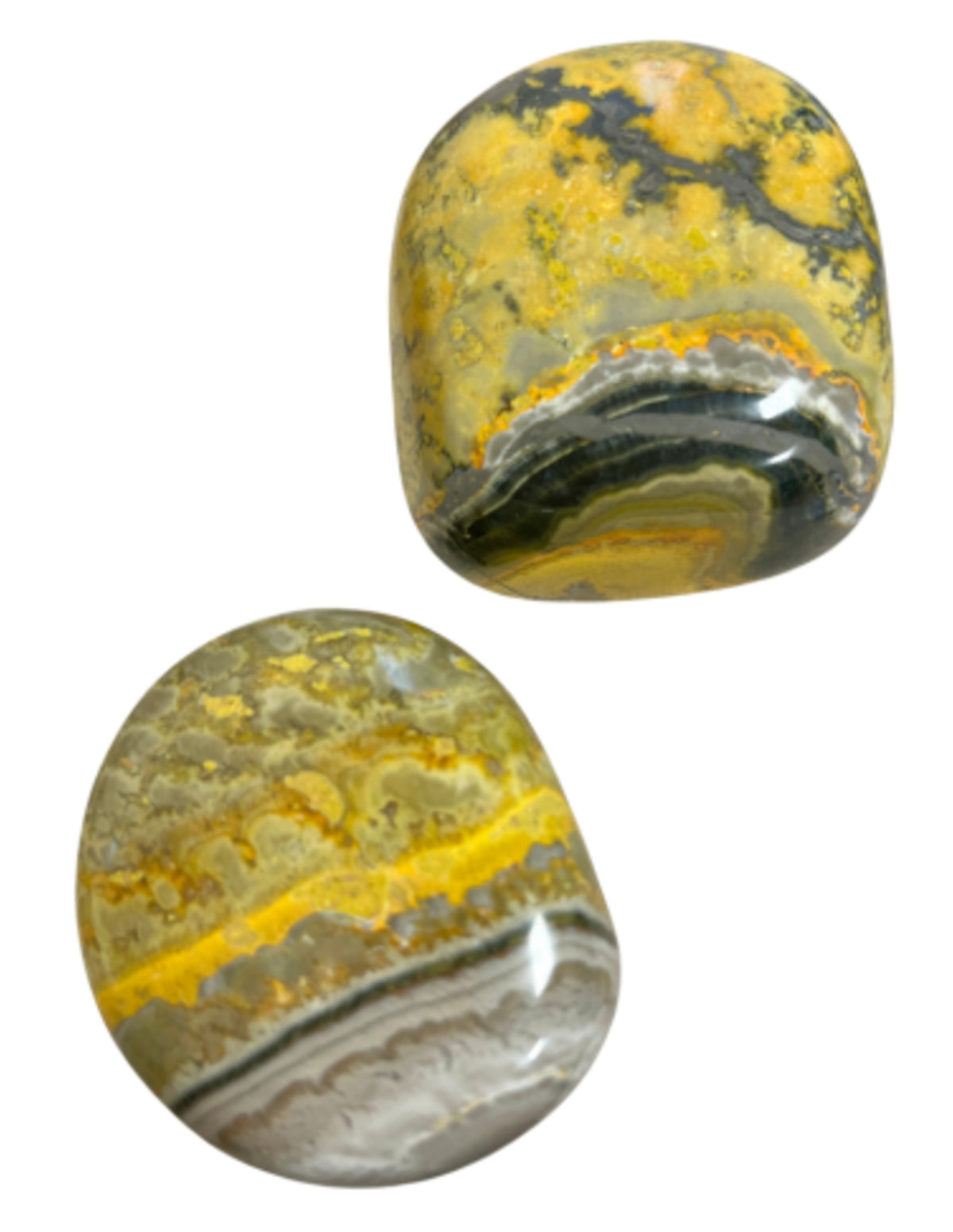Bumblebee jaspis skulptur, 6 till 8 cm, 200 till 250 g