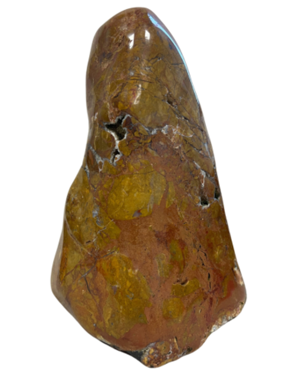 Gul jaspis skulptur, 26 cm, 6,95 kg, nr 01