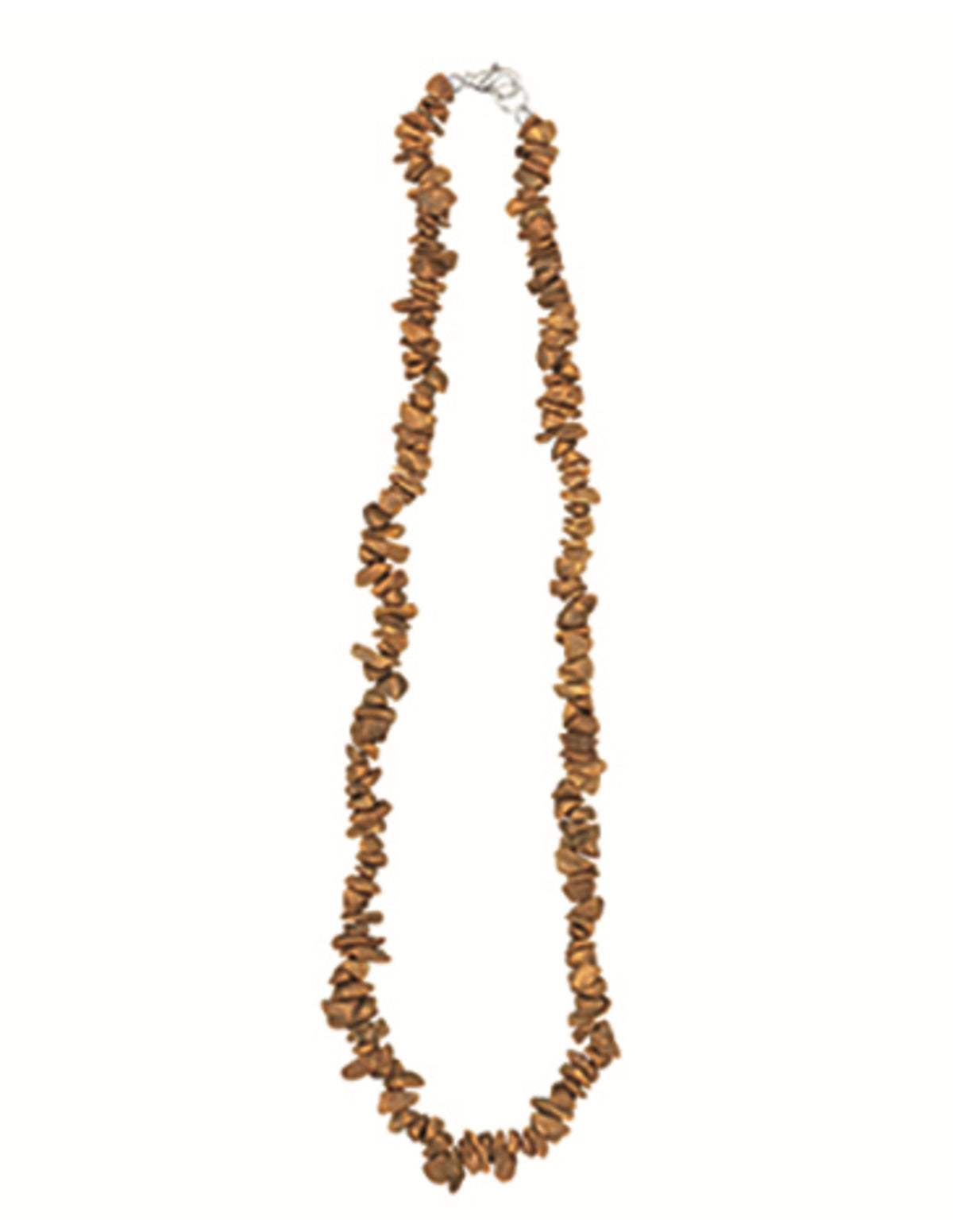 Gul jaspis halsband med splitstenar, 5 till 10 mm