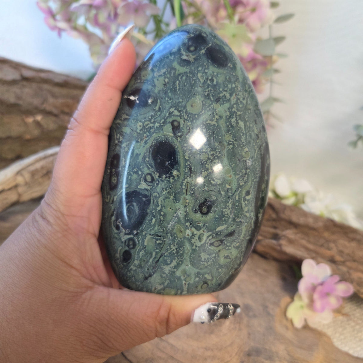 Kambaba jaspis skulptur, 12,5 cm, nr 12