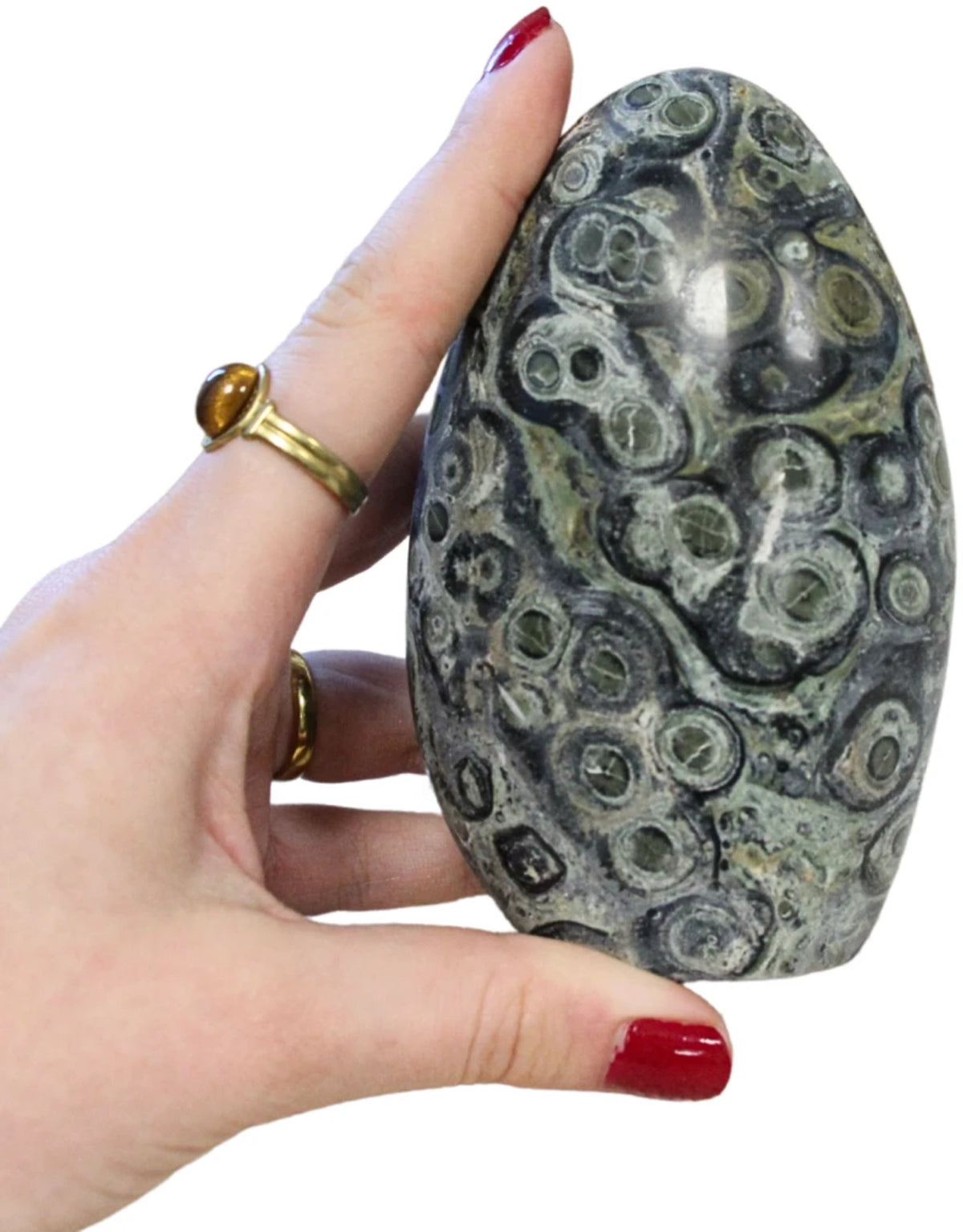 Kambaba jaspis skulptur, 12,5 cm, nr 15