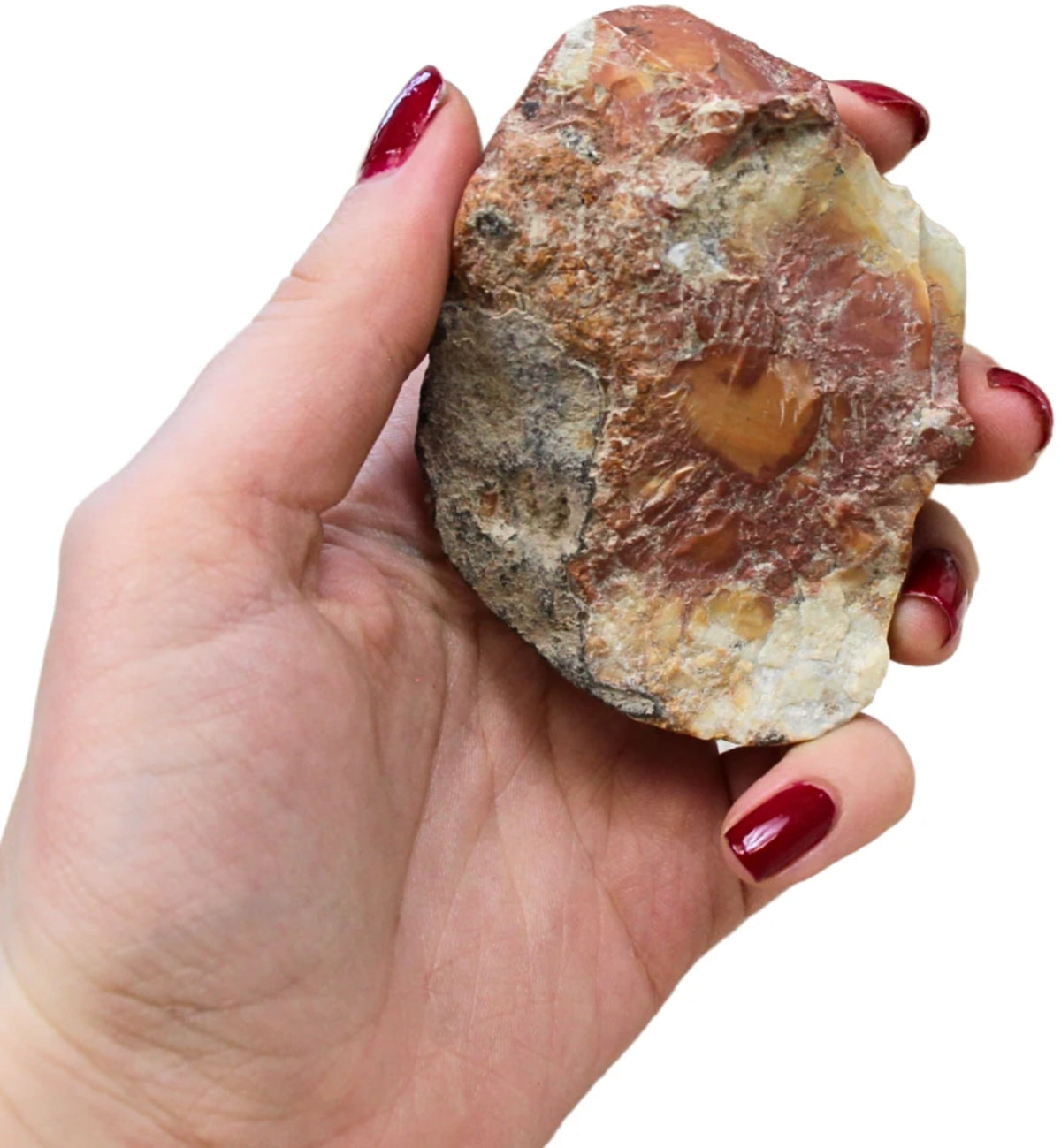 Maligano jaspis halvpolerad, 7 x 6 x 3,8 cm, nr 14 (220 g)