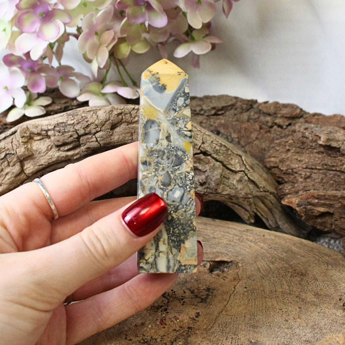 Maligano jaspis obelisk, 9 cm, nr 09