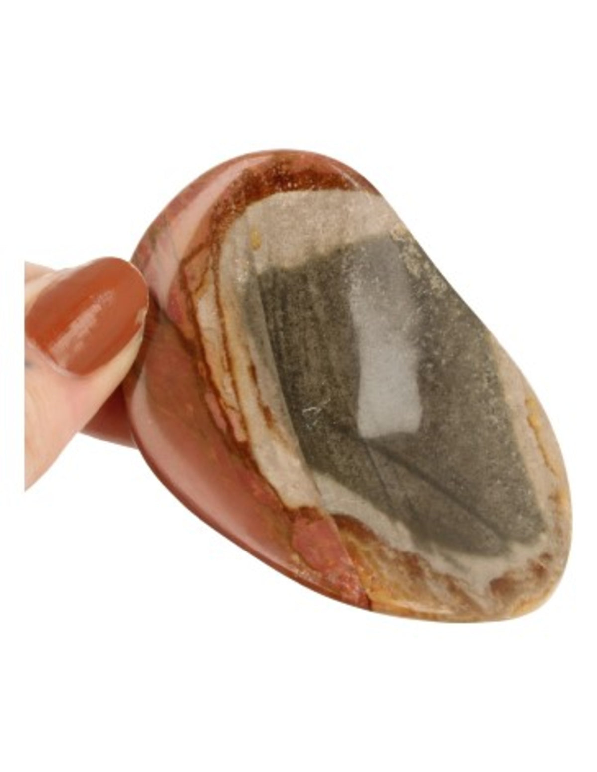 Polykrom jaspis pringle, skiva, ca 7 cm