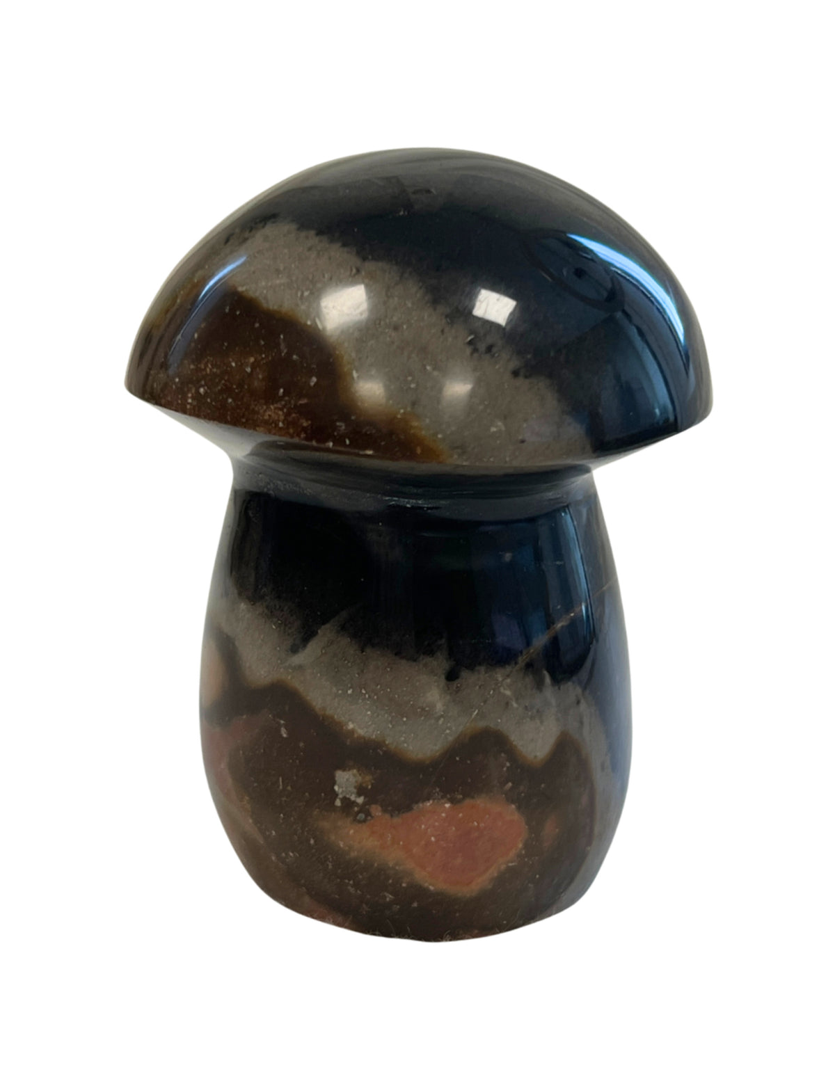 Polykrom jaspis svamp, 8,5 cm, nr 01