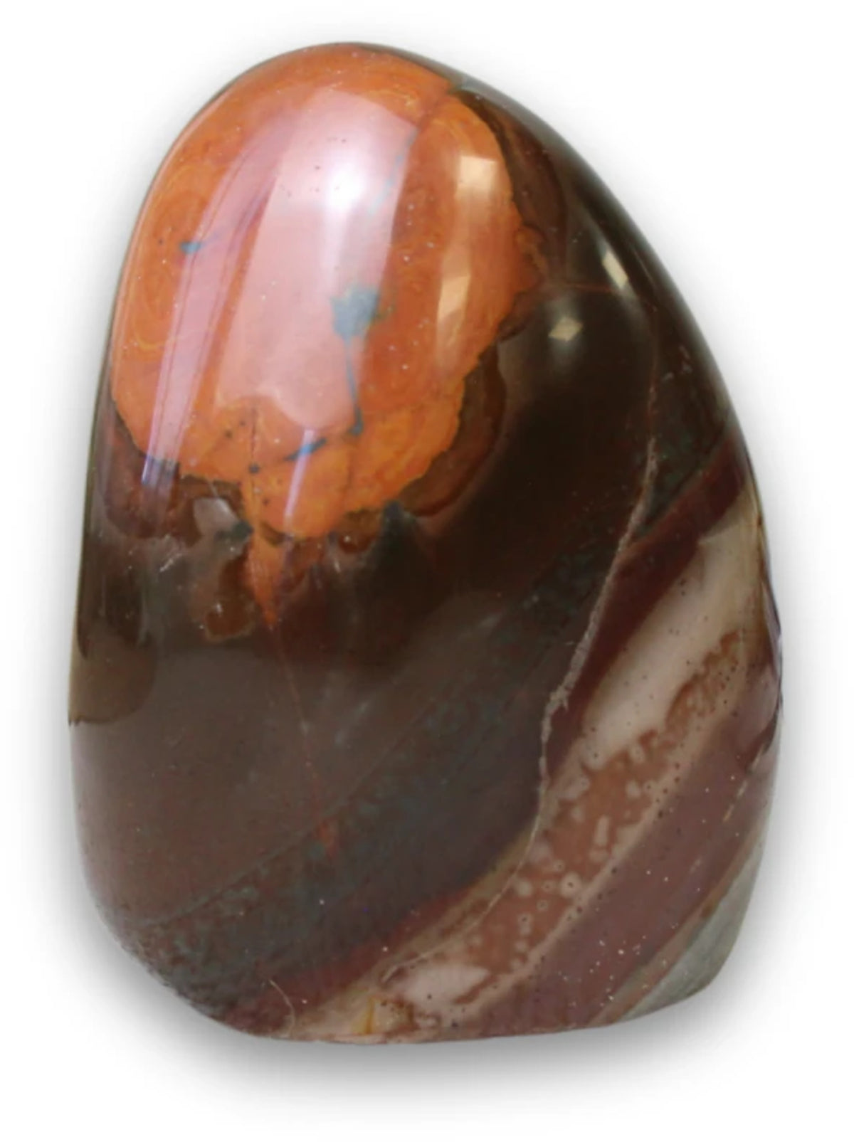 Polykrom jaspis skulptur, 10,1 cm, nr 13