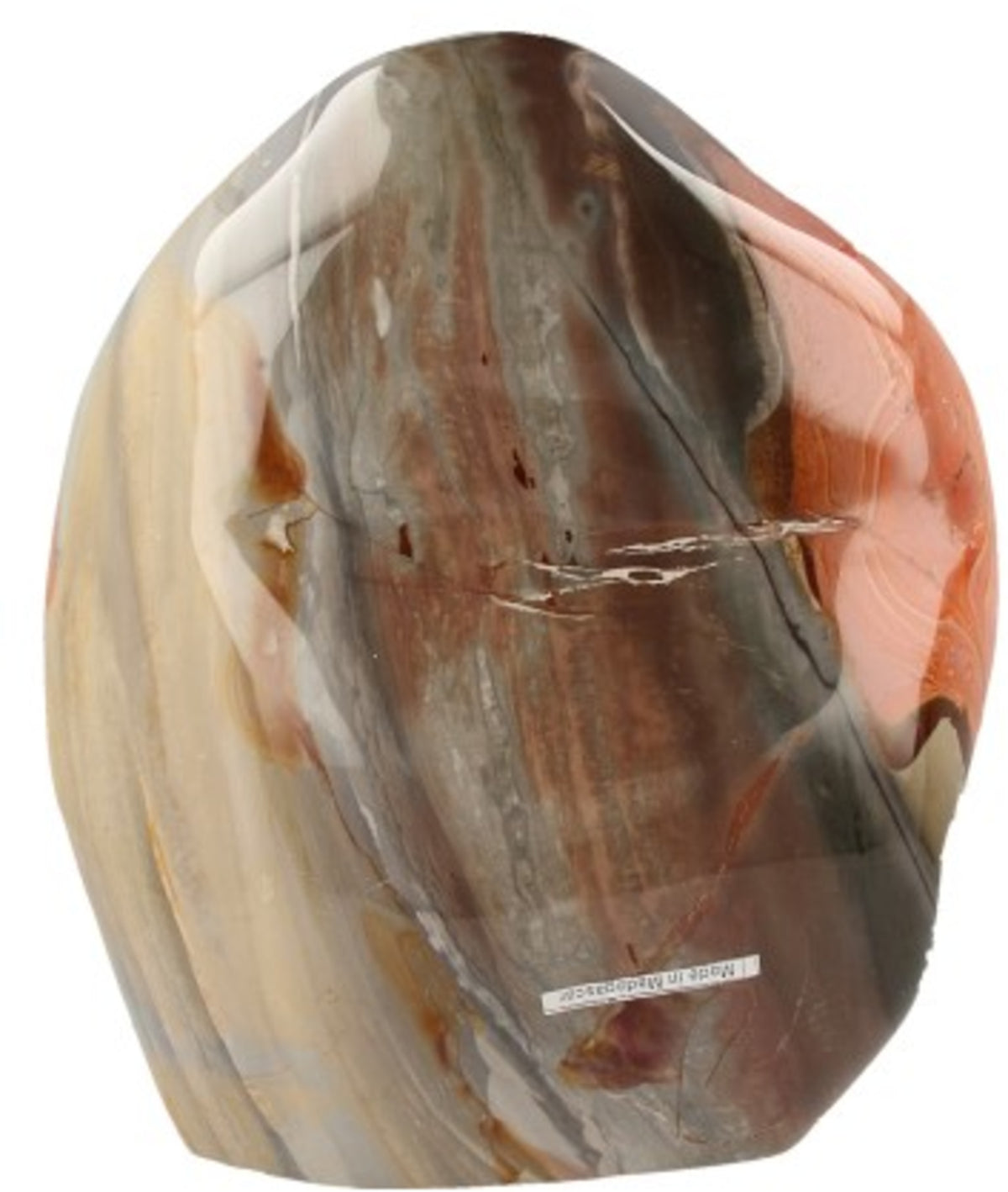 Polykrom jaspis skulptur, 24 x 20 cm, 6,6 kg, nr 1