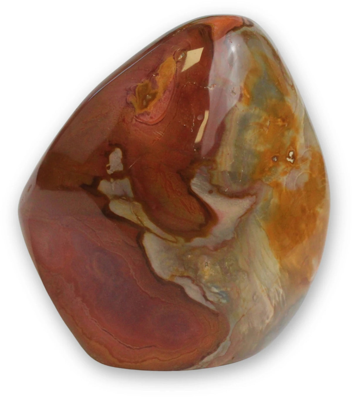 Polykrom jaspis skulptur, 13,6 cm, nr 21