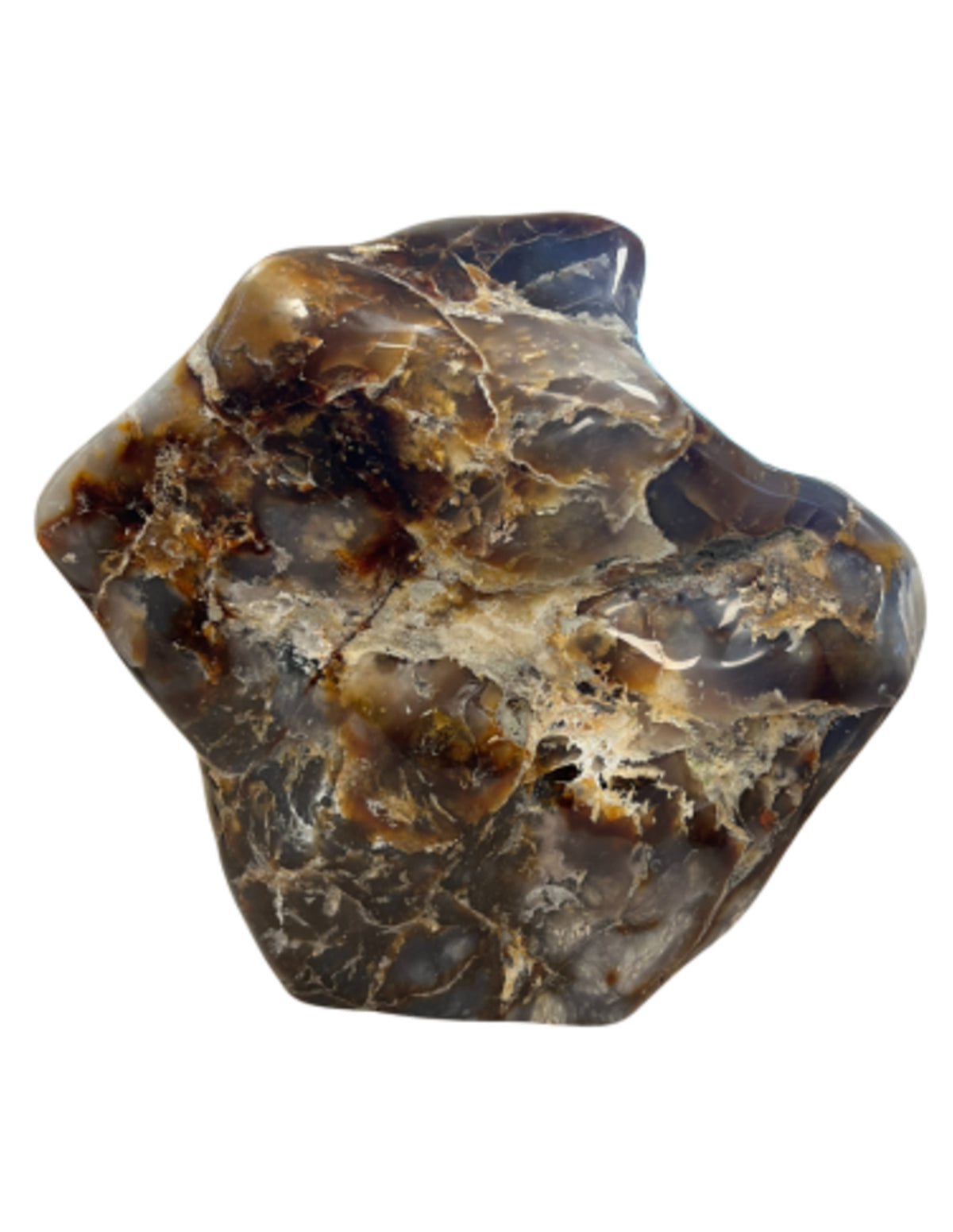Regnskogsjaspis skulptur, 30 x 28 cm, 12,5 kg, nr 01