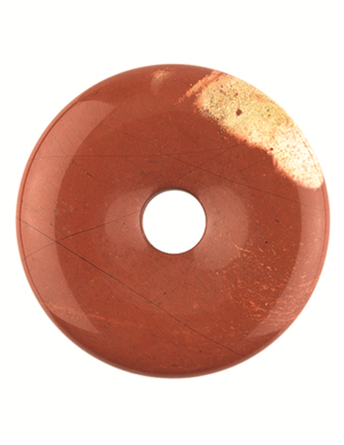 Röd jaspis donut, 30 mm, 15 till 25 g