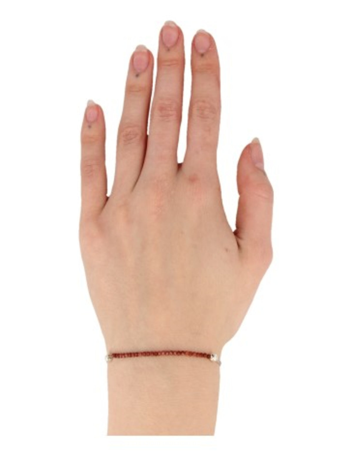 Röd jaspis armband med hjärta, fasettslipad, justerbart, 1,5 g