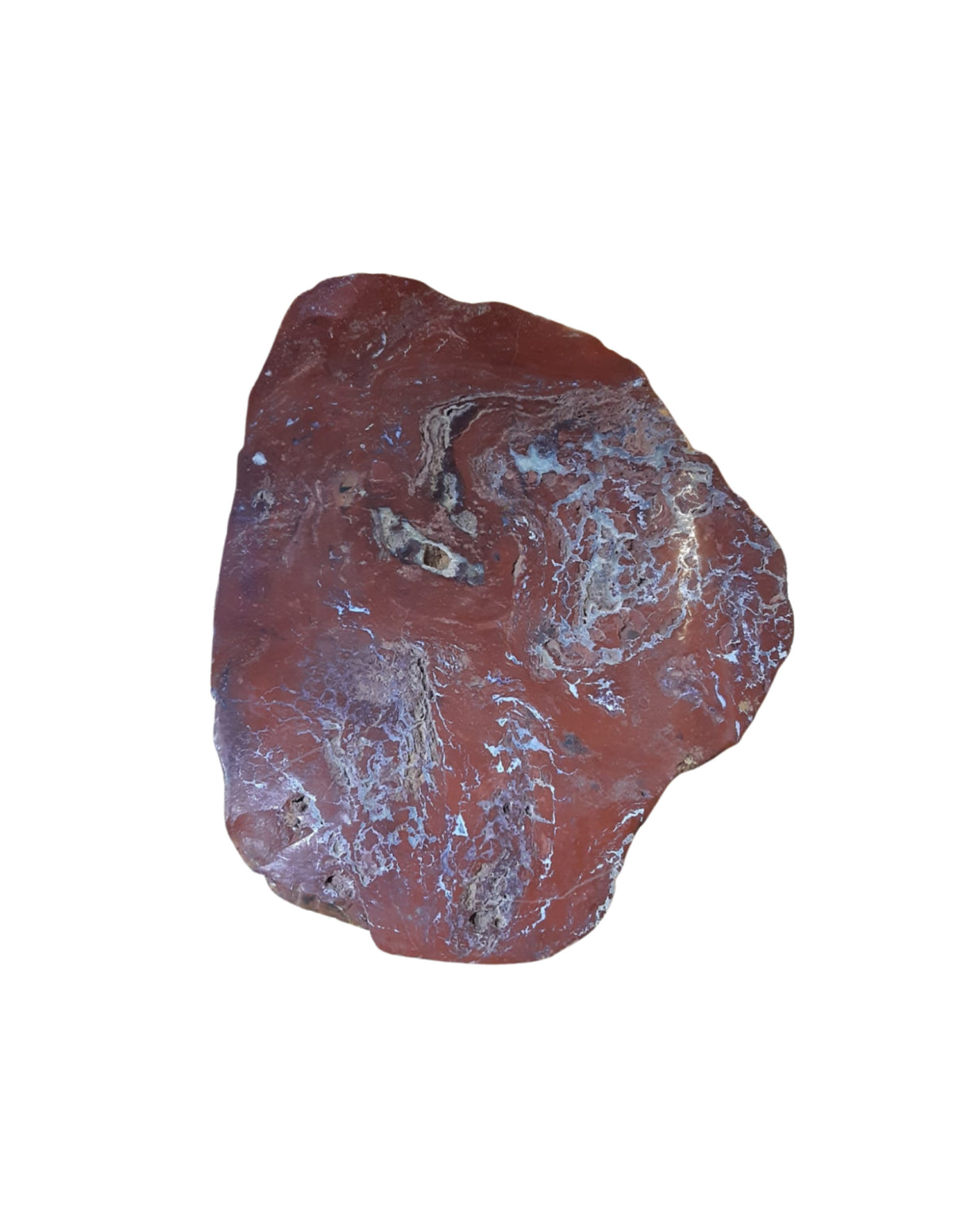 Röd jaspis skiva, halvpolerad, 52 x 38 cm, nr 3 (22,9 kg)