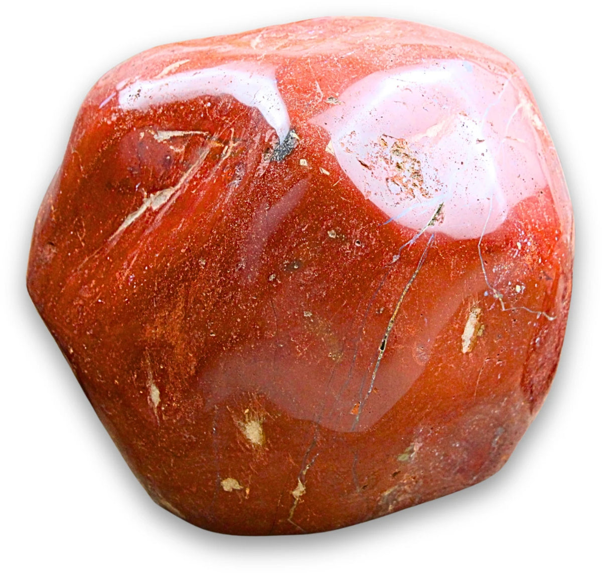Röd jaspis skulptur, 16,5 cm, nr 5354