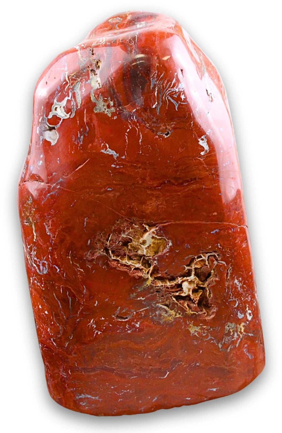 Röd jaspis skulptur, 35 cm, nr 5986