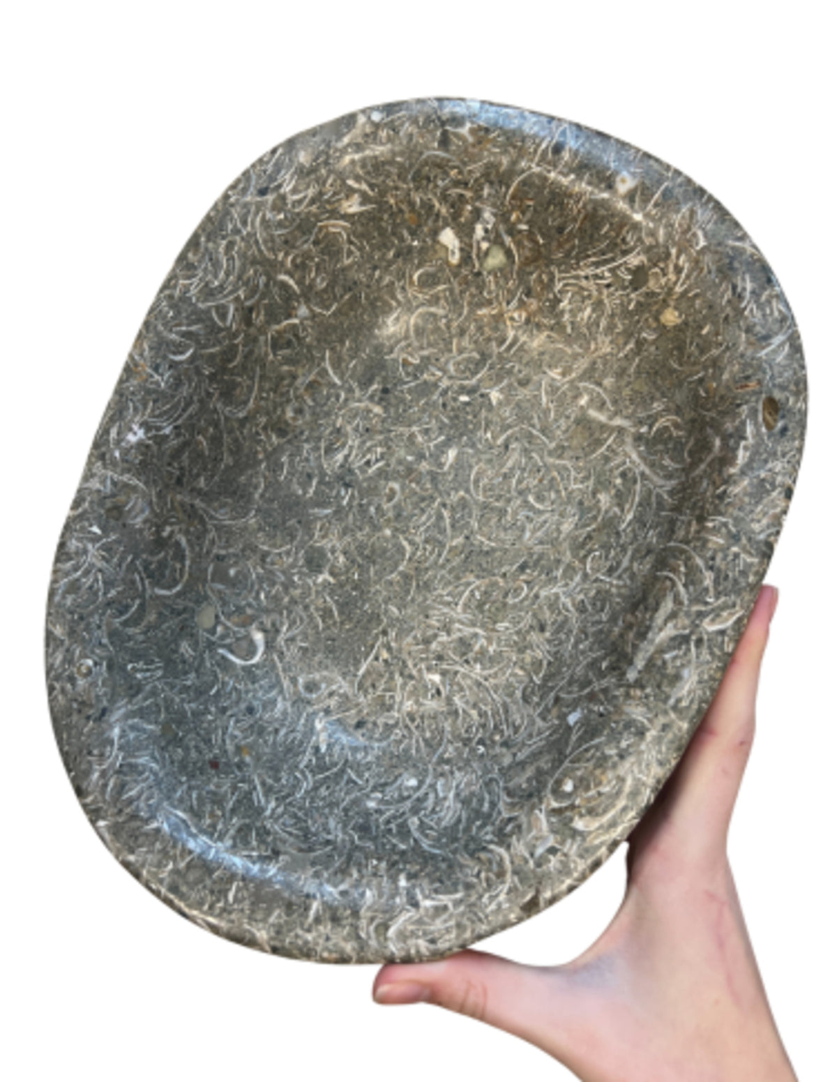 Ormjaspis skål, handslipad, 29 cm, 2,7 kg